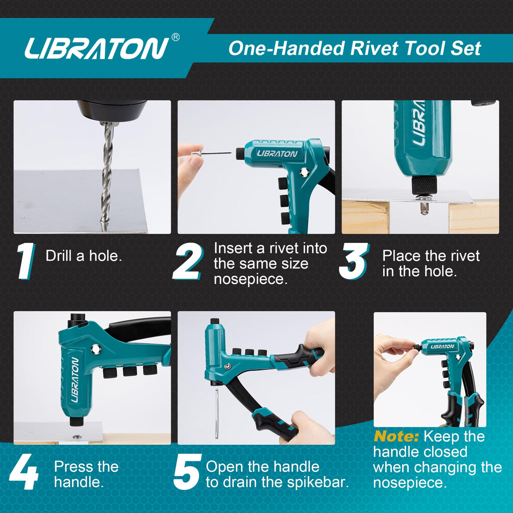 One-Handed Rivet Gun Set J744