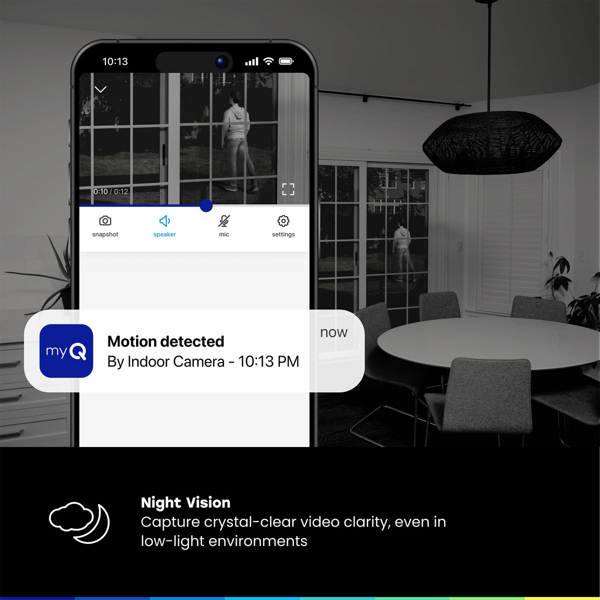 2K Smart Wi-Fi Indoor Security Camera with Night Vision R723452