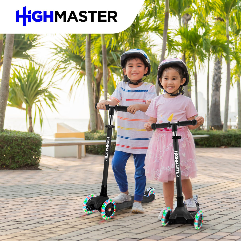 Kids 3 Wheel Kick Scooter with Adjustable Handlebar and LED Wheel Lights T211839