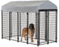 8'x4'x6' Heavy Duty Galvanized Metal Dog Kennel D206