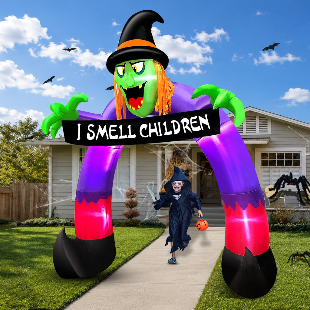 8Ft Halloween Inflatable Witch Archway O276485