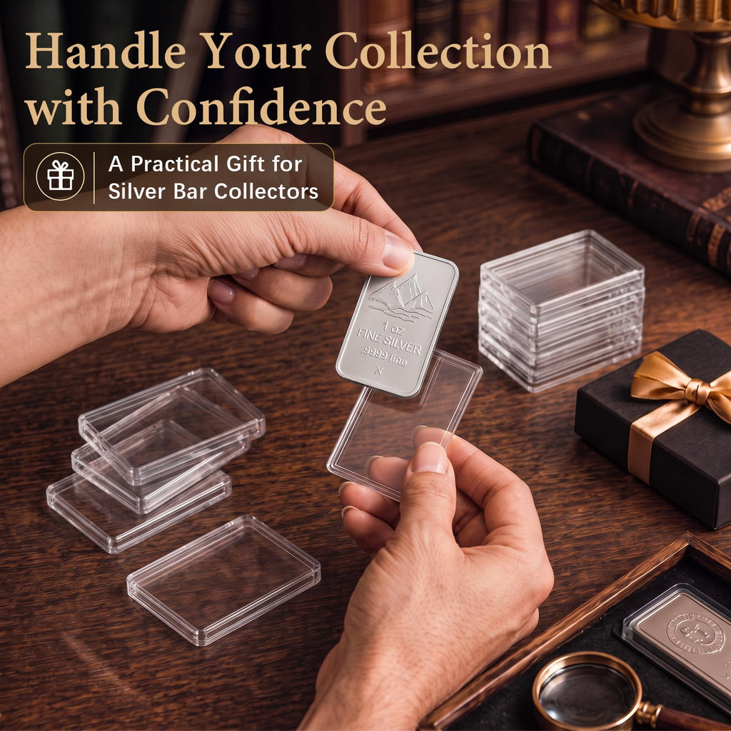 60 Pcs Silver Bar Holder Case Y764