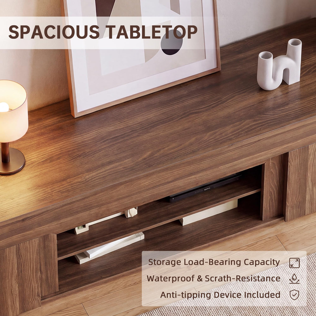 70" Walnut TV Stand I8768