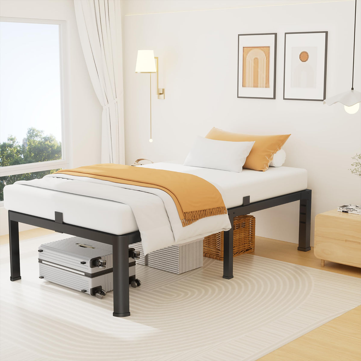 14 Inch Twin Metal Bed Frame L482