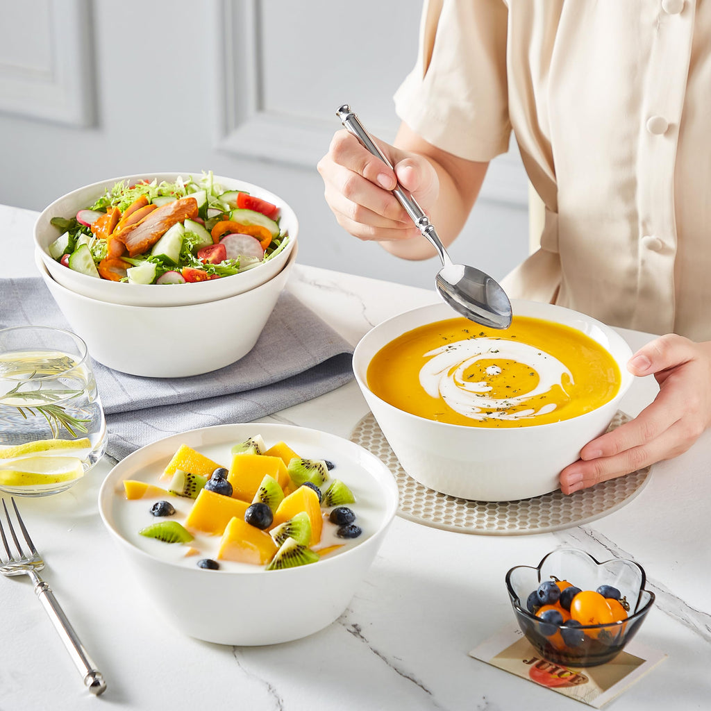 White 35 OZ Soup Bowls Set of 4 I370