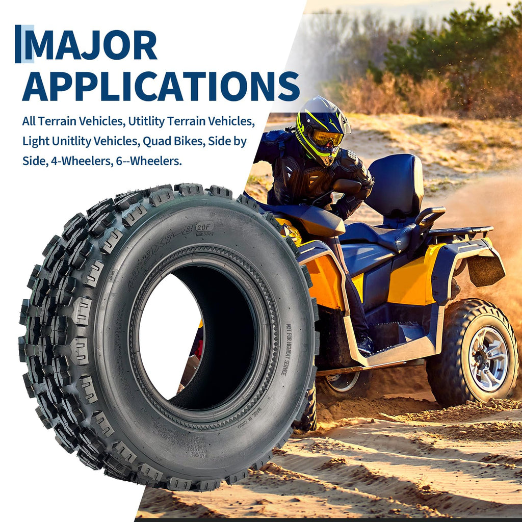 19x7-8 4-Ply Tubeless ATV/UTV Front Tires Set O68196