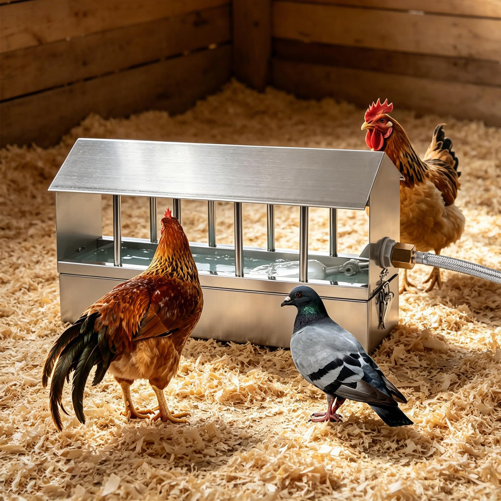 Stainless Steel Automatic Chicken Waterer with Float Valve Q98720