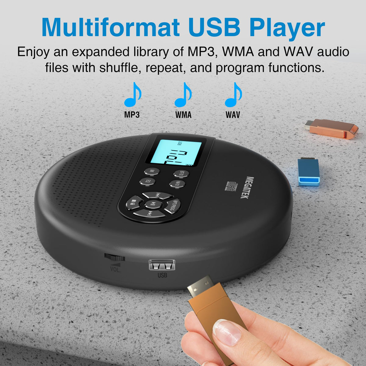 Portable CD Player with Bluetooth A5592