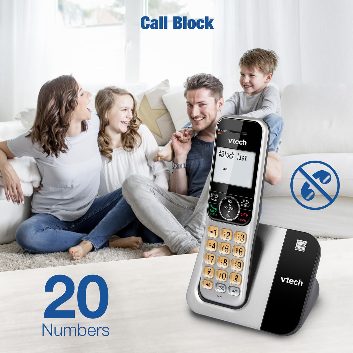 Cordless Phone System with Call Block V312819