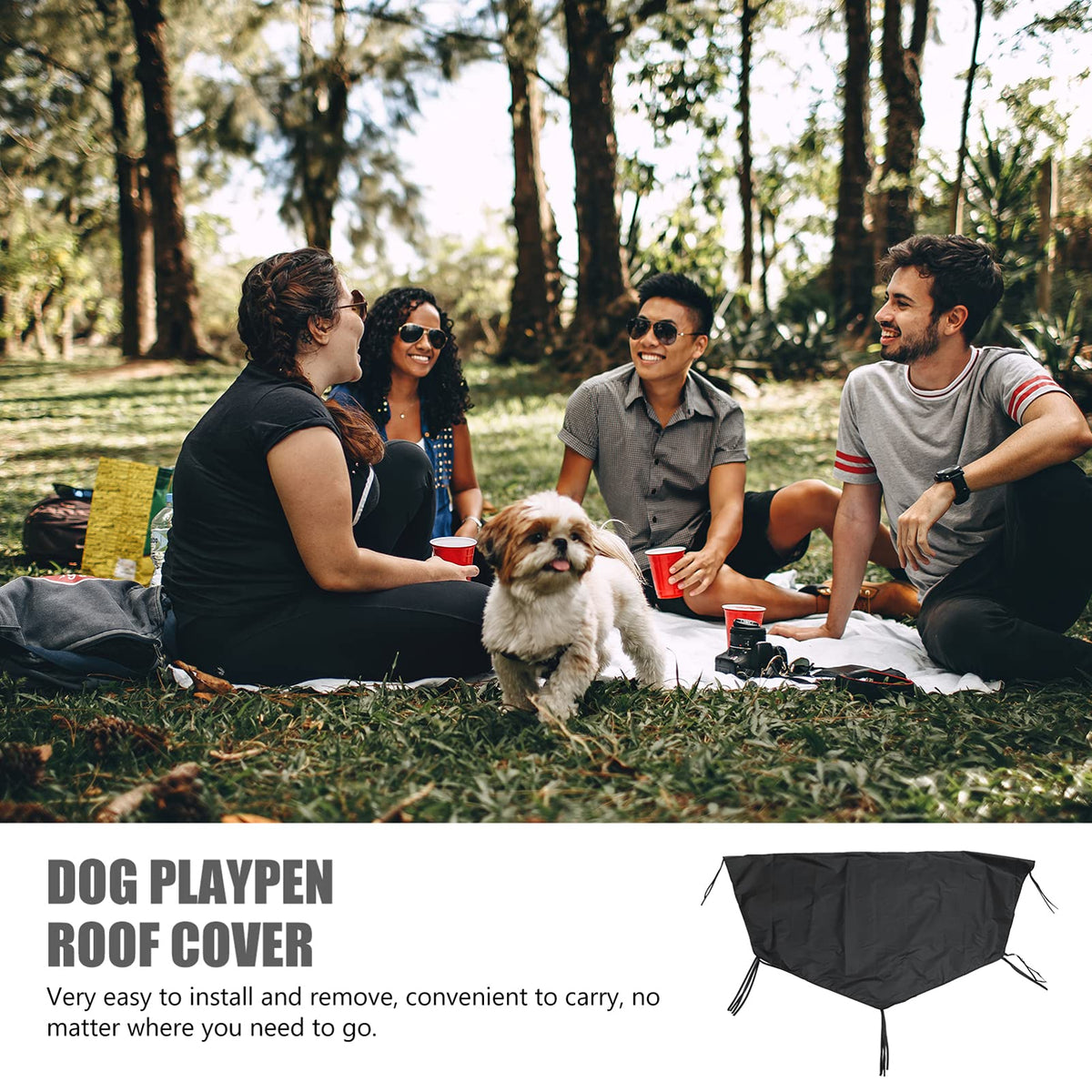 Heavy Duty Oxford Dog Pen Cover Q97677