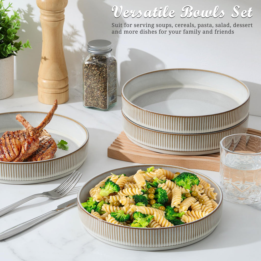 12-Piece Stoneware Plates and Bowls Set V246
