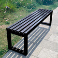 Black 5.9ft Metal Outdoor Bench O735