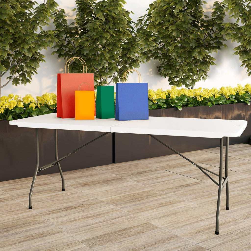White 6ft Portable Folding Table N5304