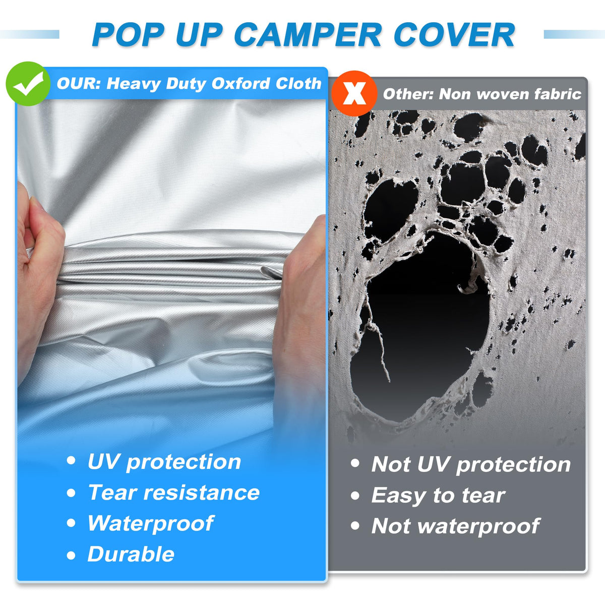 14ft-16ft Waterproof Oxford Pop-Up Camper Cover B324