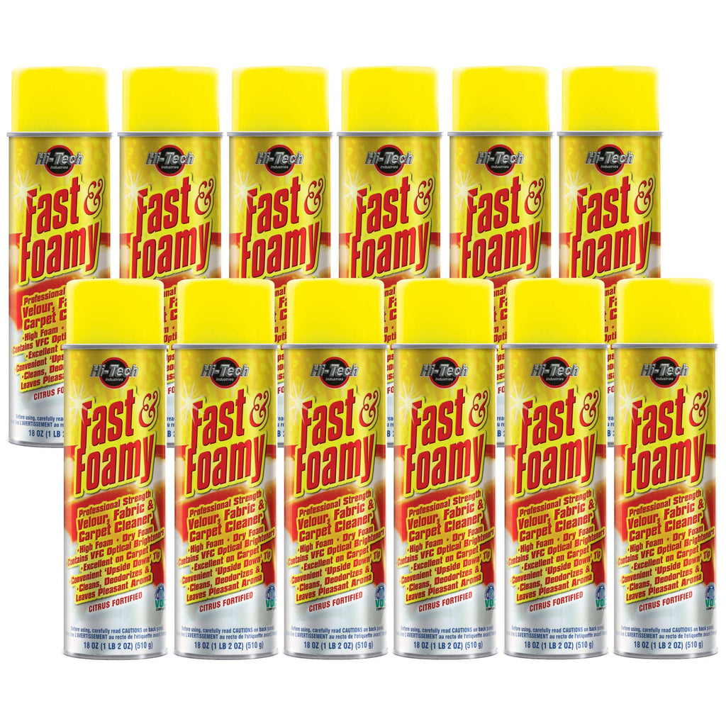Fast & Foamy Carpet and Upholstery Cleaner Spray 12 Pack 18 oz Z331
