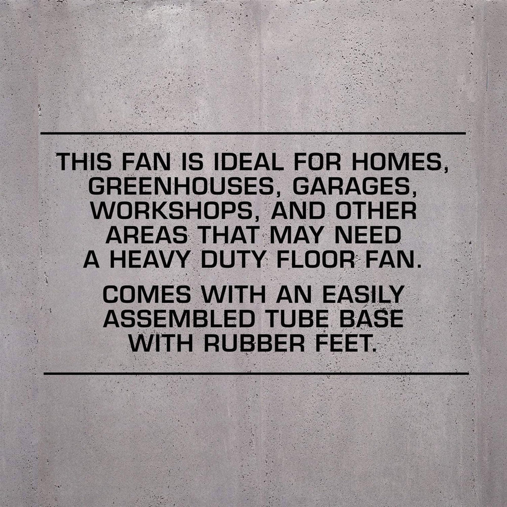 High Velocity Metal Blade Floor Fan, 3 Speeds, Black, 20in F407137
