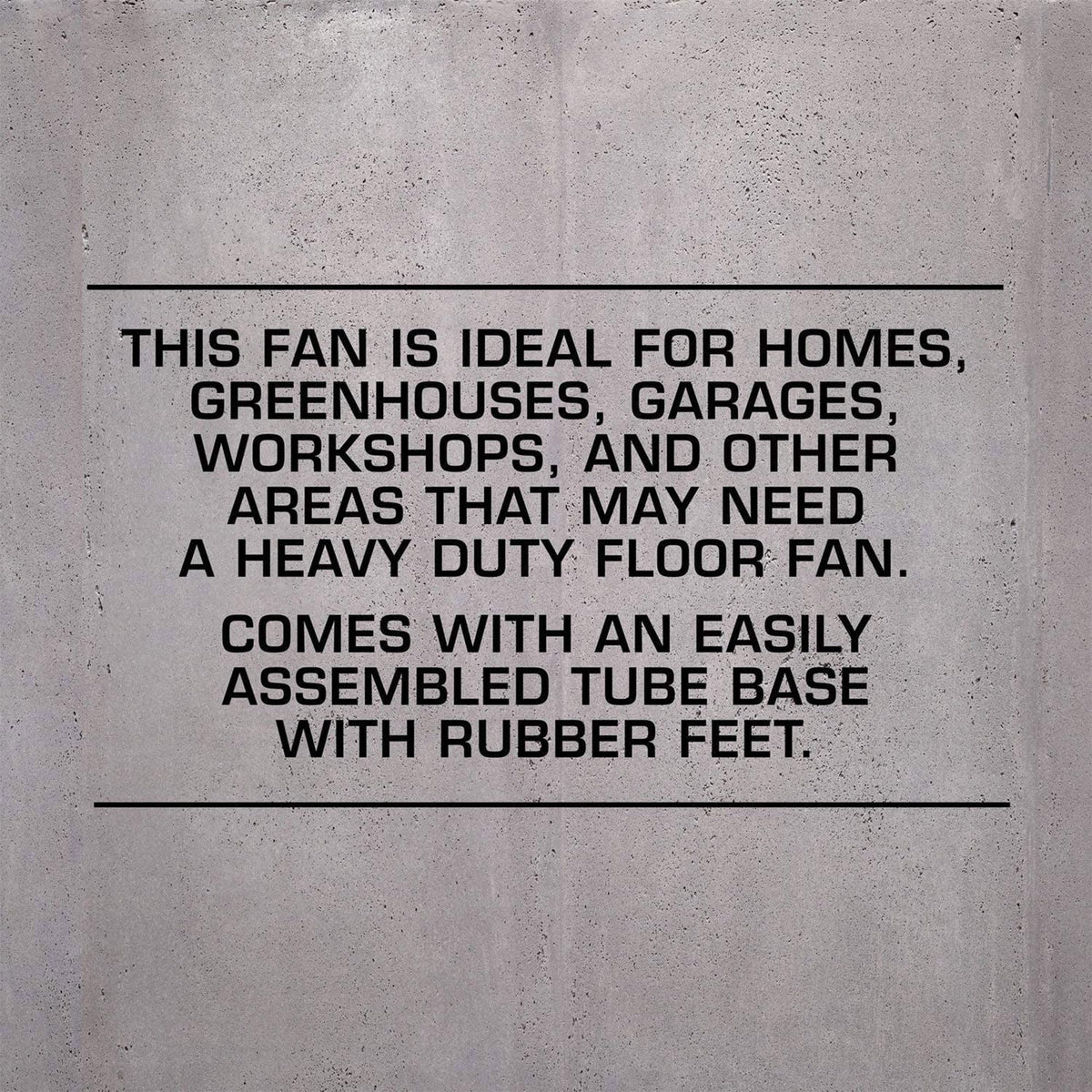 High Velocity Metal Blade Floor Fan, 3 Speeds, Black, 20in F407137